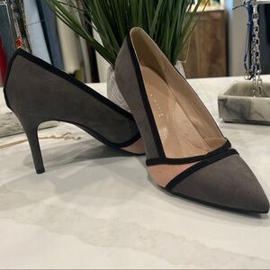 Kelly & Katie Two-Tone Gray and Black Heels